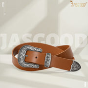 Women Leather Belt for Pants Dress Jeans Waist Belt with Brushed Alloy Buckle By JASGOOD