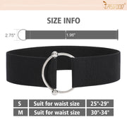 JASGOOD Women Stretchy Wide Waist Belt,O Ring Buckle Elastic Waist belt for Dress - JASGOOD OFFICIAL