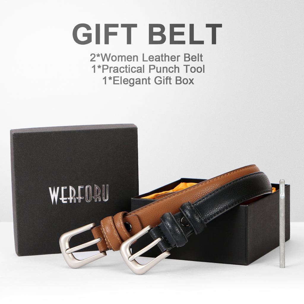 Women Leather Belt Waist Skinny Dress Belts Solid Pin Buckle Belt For Jeans Pants 