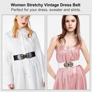 Women Stretchy Belt for Dresses Vintage Elastic Wide Waist Cinch Belt by JASGOOD 