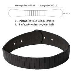 Women's Fashion Vintage Wide Elastic Stretch Waist Belt With Interlock Buckle by JASGOOD - JASGOOD OFFICIAL