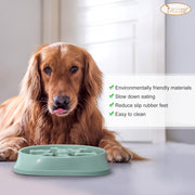 Dog Feeder Slow Eating Bowl for Raised Pet Feeders JASGOOD Maze Food Water