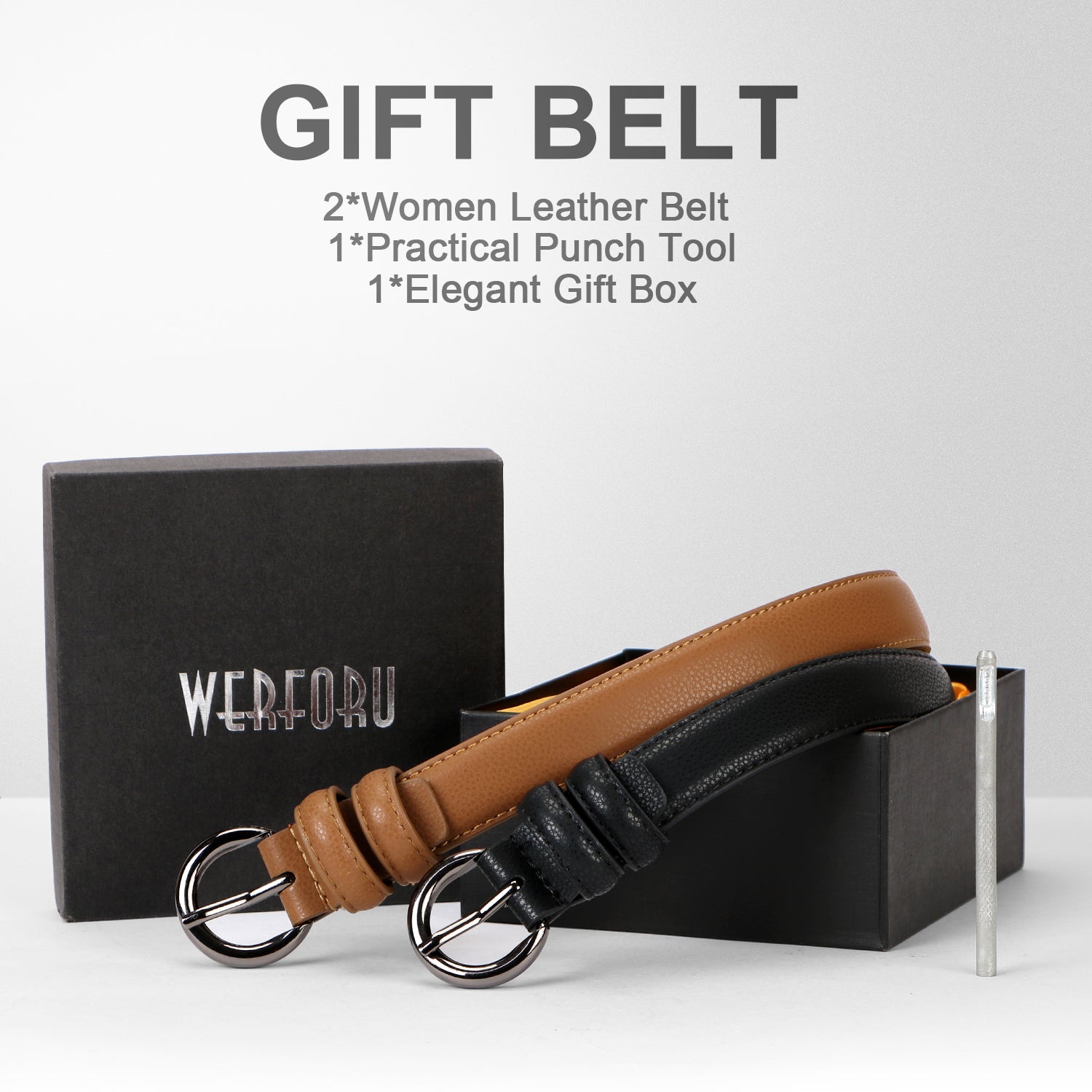 Jasgood Women's Leather Waist Belt