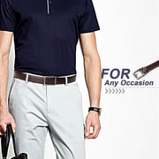 ASGOOD Men’s Genuine Leather Ratchet Dress Belt for men with Automatic Buckle 