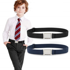 JASGOOD Kids Adjustable Magnetic Belt Boys Girls Elastic Belt with Easy Magnetic Buckle Fit Pant Size16-26Inch 