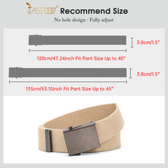 2PCS Men's Elastic Stretch Outdoor Plastic Belt with Removable Buckle Hiking Belt