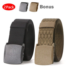 Nylon Canvas Breathable Military Tactical Men Waist Belt With Plastic Buckle  by JASGOOD 