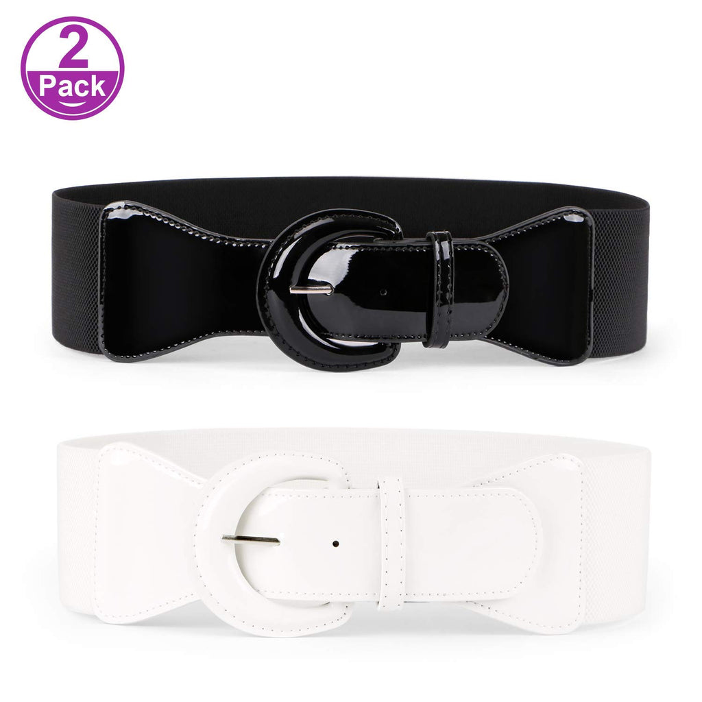 Women Wide Stretchy Cinch Belt Drss Elastic Waist Belts For Women Dress by JASGOOD 