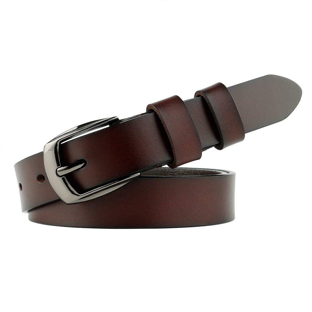 Skinny Jeans Leather Belt for Women Luxury Dress Belts With Classic Buckle by JASGOOD 