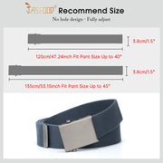 2PCS Men's Elastic Stretch Outdoor Plastic Belt with Removable Buckle Hiking Belt