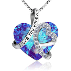 JASGOOD Heart Necklace for Women 925 Sterling Sliver Heart Jewelry I Love You Forever - JASGOOD OFFICIAL