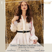 Women Leather Belt for Pants Dress Jeans Waist Belt with Brushed Alloy Buckle By JASGOOD