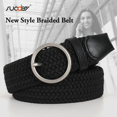 Jasgood Braided Canvas Stretch Belt Elastic Casual Belt For Men Women
