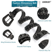 Western Cowgirl Rhinestone Belt for Jeans  Fashion Rhinestone Belt for Women Men  Ladies Bling Rhinestone Belt for Dress