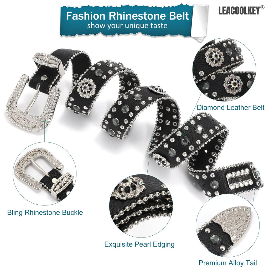 Western Cowgirl Rhinestone Belt for Jeans  Fashion Rhinestone Belt for Women Men  Ladies Bling Rhinestone Belt for Dress