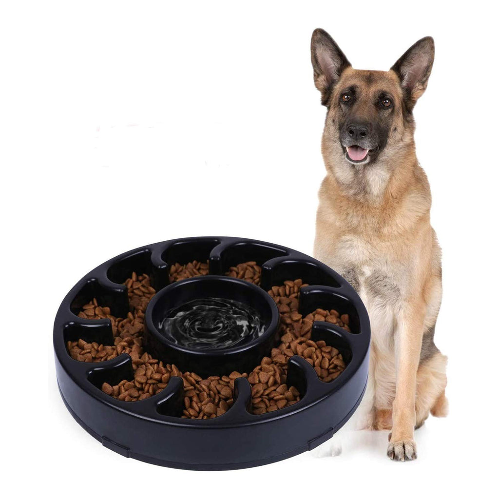 JASGOOD Slow Dog Bowl for Large Dogs,Anti-Gulping Dog Slow Feeder