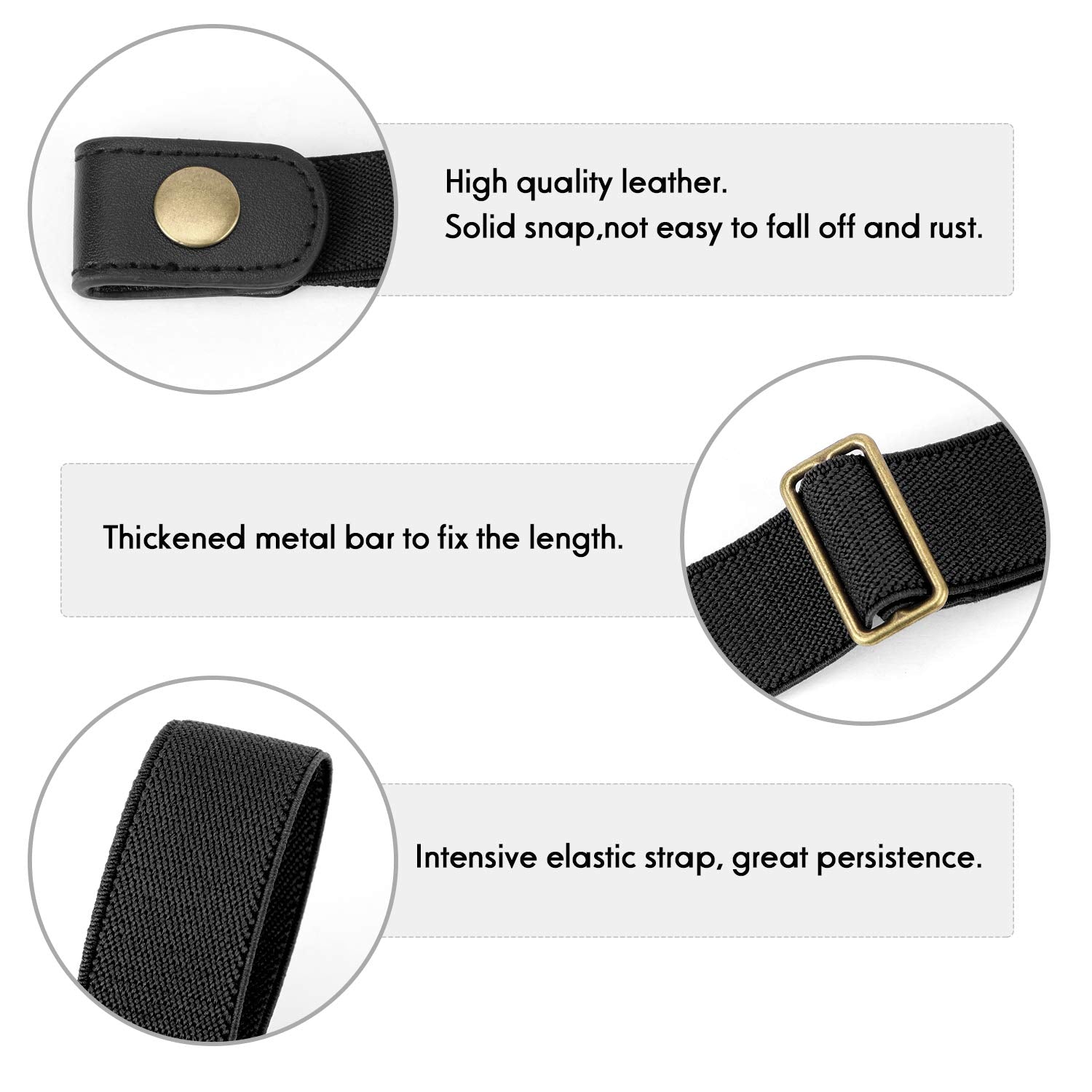No Buckle Stretch Belt for Child Boys and Girls Buckle Free Kids Belt Up to 24 Inches - JASGOOD OFFICIAL