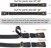 No Buckle Show Belt for Men Buckle Free Stretch Belt for Jeans Pants 1.38 Inches Wide