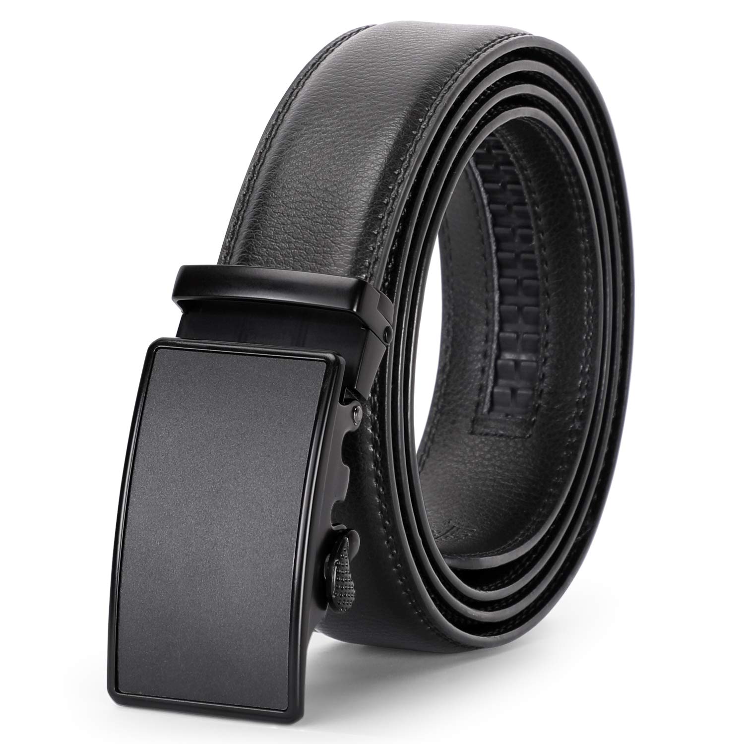 JASGOOD Men's Sliding Dress Belt Fashion Brown Leather Belt For Jean Rathet Leather Belts for Men - JASGOOD OFFICIAL