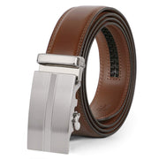 JASGOOD Men's Sliding Dress Belt Fashion Brown Leather Belt For Jean Rathet Leather Belts for Men - JASGOOD OFFICIAL