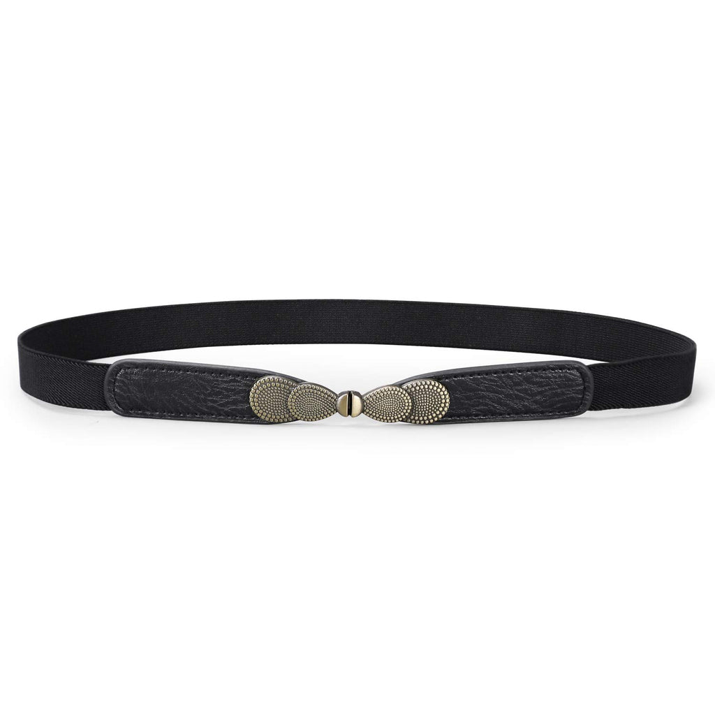 Women Skinny Elastic Stretch Belt for Dresses Retro Ladies Waist Vintage Thin Belt by JASGOOD