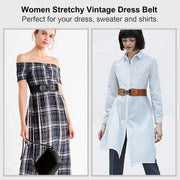 JASGOOD Women Stretchy Belt for Dresses Vintage Elastic Wide Waist Belt
