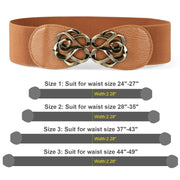 JASGOOD Women Stretchy Belt for Dresses Vintage Elastic Wide Waist Belt