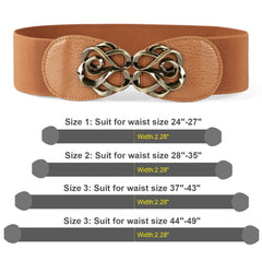 JASGOOD Women Stretchy Belt for Dresses Vintage Elastic Wide Waist Belt