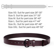 JASGOOD Women's Black Leather Jeans Belt Waist Casual Belt for Pants Shorts with Black Metal Buckle