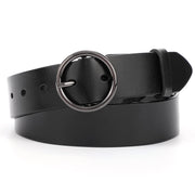 Women Casual Dress Belt Fashion Leather Belt with O Ring Buckle for Jeans Pants