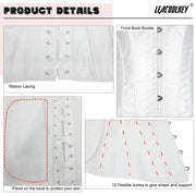 Women Lace-up Bustier Corset Top Sexy Overbust Body Shapewear Waist Cincher Corset - JASGOOD OFFICIAL