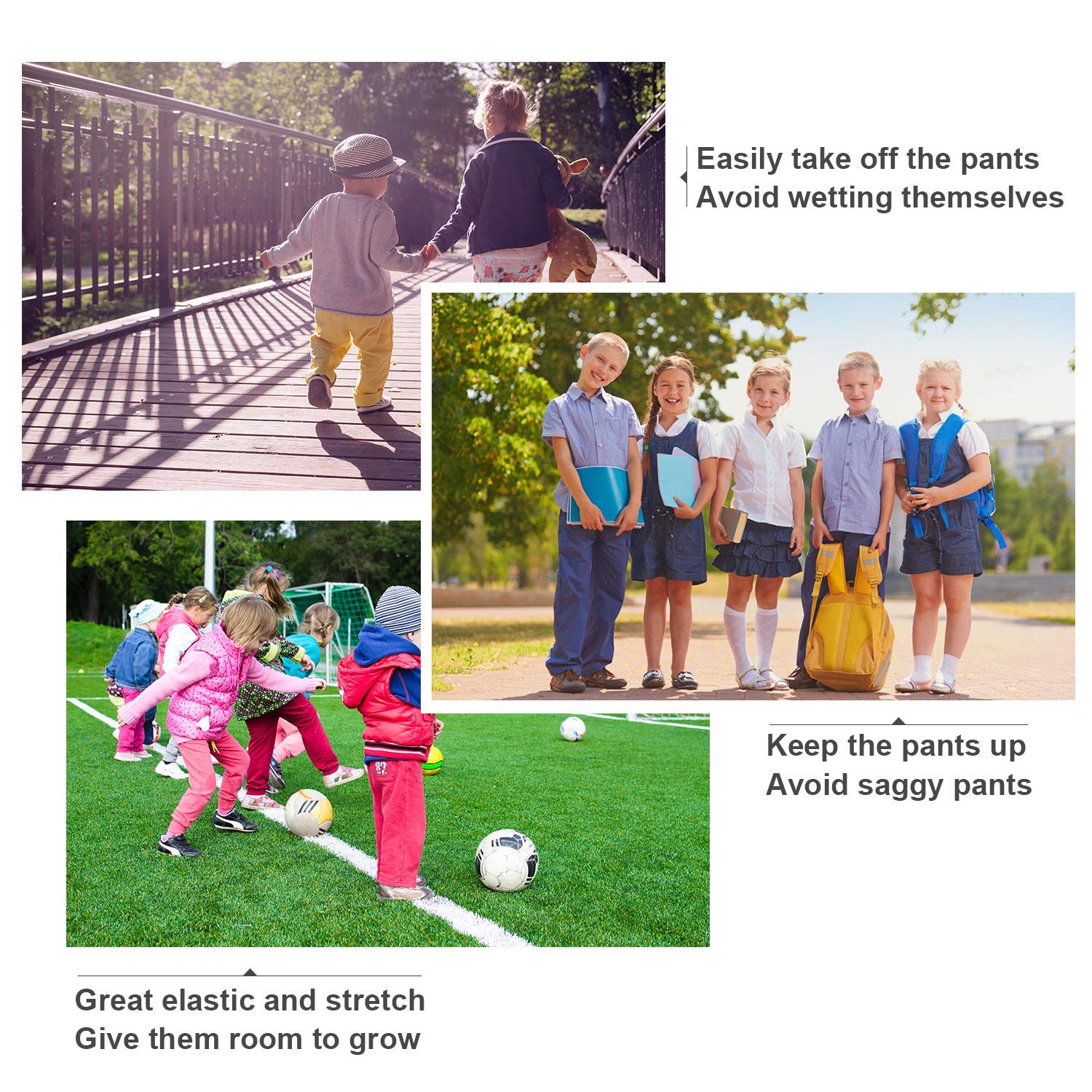 No Buckle Stretch Belt for Child Boys and Girls Buckle Free Kids Belt Up to 24 Inches - JASGOOD OFFICIAL