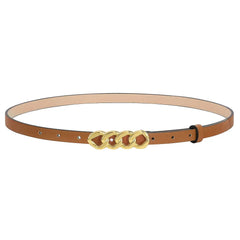 Fashion Women Thin Leather Belt for Dress Jeans Skinny Waist Belt for Women Girls