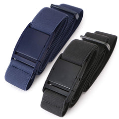 No Show Women Stretch Belt Invisible Elastic Web Strap Belt with Flat Buckle for Jeans Pants Dresses - JASGOOD OFFICIAL