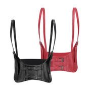 Women Fashion Faux Leather Waist Belt Steampunk Underbust Corset for Halloween Dress