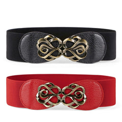 JASGOOD Women Stretchy Belt for Dresses Vintage Elastic Wide Waist Belt