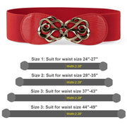 JASGOOD Women Stretchy Belt for Dresses Vintage Elastic Wide Waist Belt