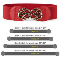 JASGOOD Women Stretchy Belt for Dresses Vintage Elastic Wide Waist Belt