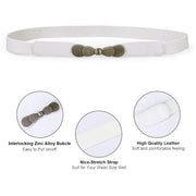 Women Skinny Elastic Stretch Belt for Dresses Retro Ladies Waist Vintage Thin Belt by JASGOOD
