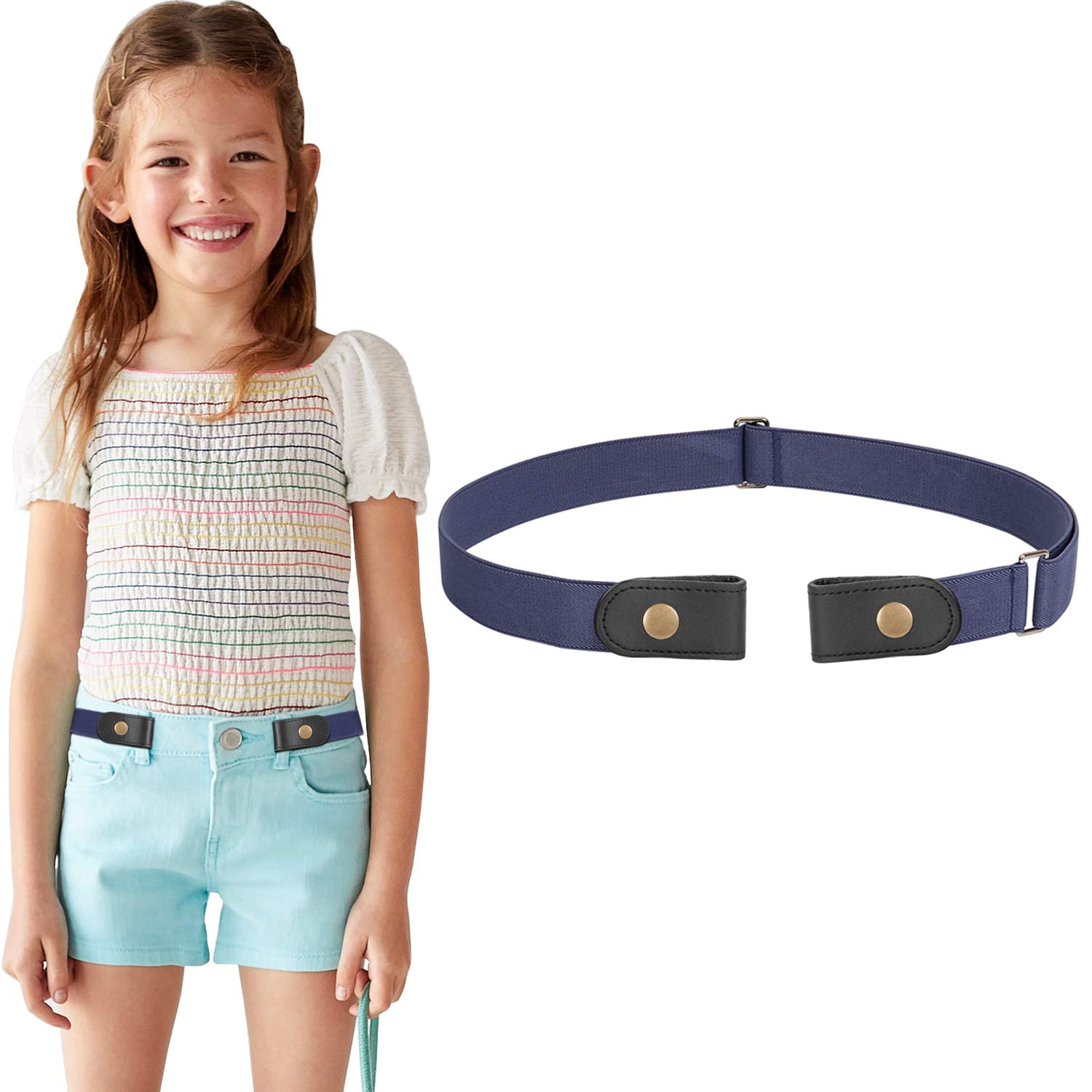 No Buckle Stretch Belt for Child Boys and Girls Buckle Free Kids Belt Up to 24 Inches - JASGOOD OFFICIAL