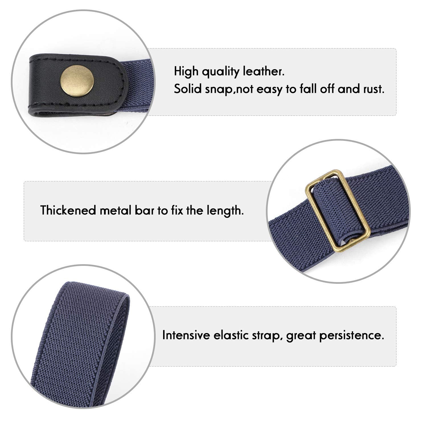 No Buckle Stretch Belt for Child Boys and Girls Buckle Free Kids Belt Up to 24 Inches - JASGOOD OFFICIAL