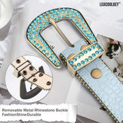 Western Cowgirl Rhinestone Belt for Jeans  Fashion Rhinestone Belt for Women Men  Ladies Bling Rhinestone Belt for Dress