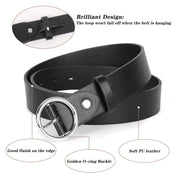 Women Leather Belts SUOSDEY Fashion Soft Faux Leather Jeans Belts with O-Ring Buckle