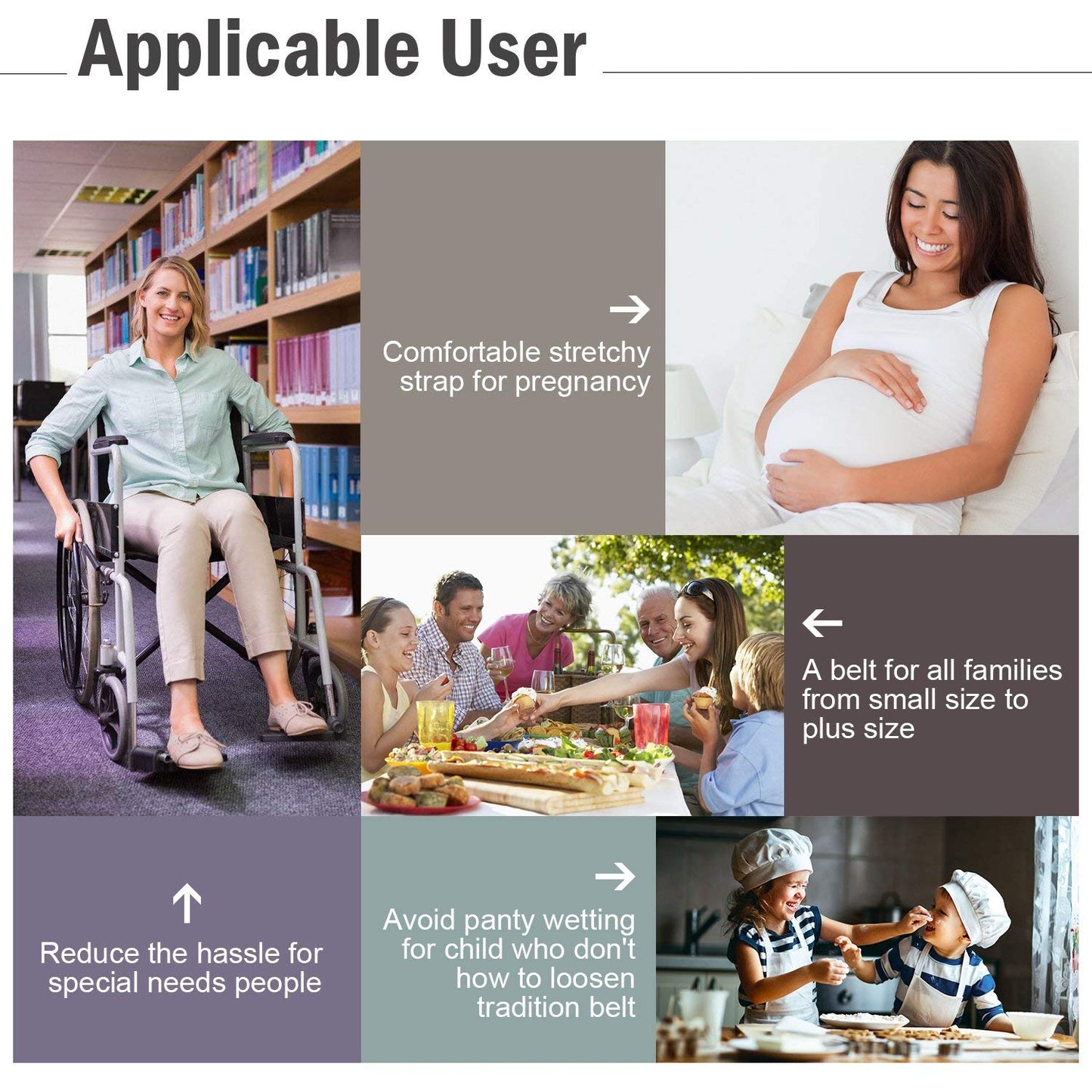 Buckle Free Women Stretch Belt Plus Size No Buckle/Show Invisible Belt for Jeans Pants Dresses 