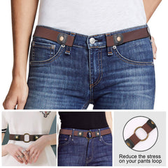 Buckle Free Women Stretch Belt Plus Size No Buckle/Show Invisible Belt for Jeans Pants Dresses 