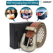 Western Cowgirl Rhinestone Belt for Jeans  Fashion Rhinestone Belt for Women Men  Ladies Bling Rhinestone Belt for Dress
