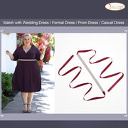 Bridal Rhinestone Wedding Belt Women Silver Crystal Rhinestone Sash Waist Belt for Formal Prom Dress by JASGOOD