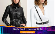 Halloween Punk Waist Belts for Women Harness Belt Fashion Body Belt Punk Chest Belt with Chains Adjustable Waist Belts for Women Girl