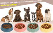 Slow Feeder Dog Bowl, Anti-Gulping Slow Eating Bowl, Stop Bloat No Choking Bowl for Small Medium Dogs, Food Water Bowl Slow Feeder for Fast Eaters, Reduce Slip Slow Pet Bowl, 1.5 Cups/ 12 Oz