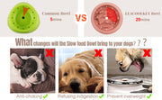 Slow Feeder Dog Bowl, Anti-Gulping Slow Eating Bowl, Stop Bloat No Choking Bowl for Small Medium Dogs, Food Water Bowl Slow Feeder for Fast Eaters, Reduce Slip Slow Pet Bowl, 1.5 Cups/ 12 Oz